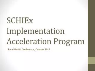 schiex implementation acceleration program