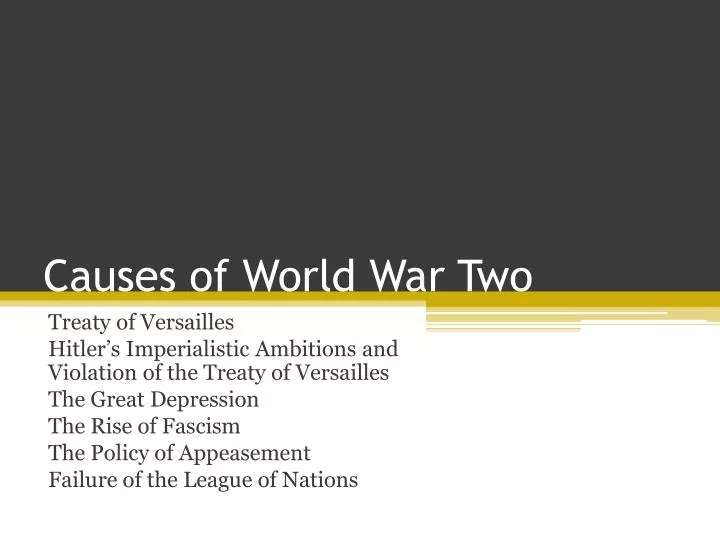 causes of world war two