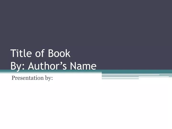 title of book by author s name