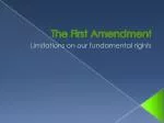 The First Amendment - slide 1