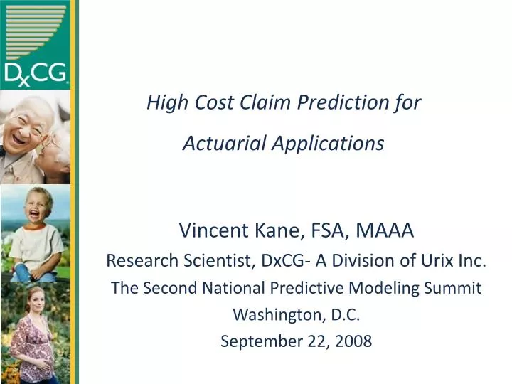 high cost claim prediction for actuarial applications