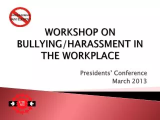 PPT - Bullying & Workplace Harassment PowerPoint Presentation, Free ...