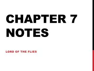 Chapter 7 notes