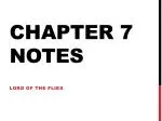 The Hunted: Themes of Social Breakdown and Ritualistic Behavior in Lord of the Flies - slide 1