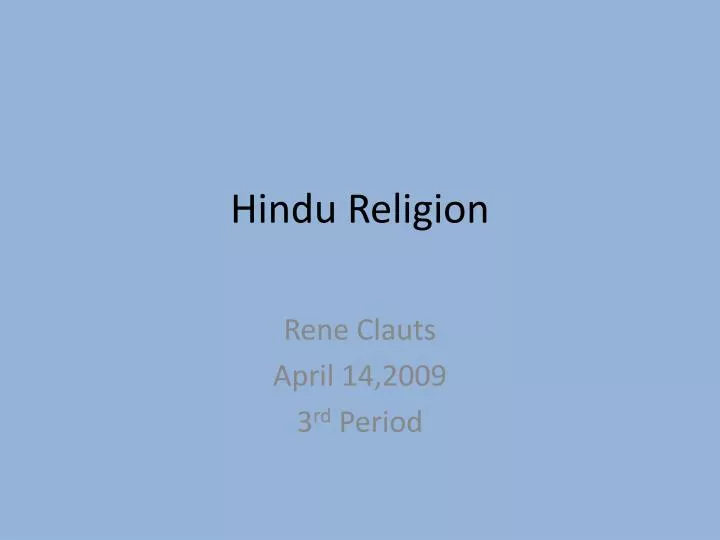 hindu religion