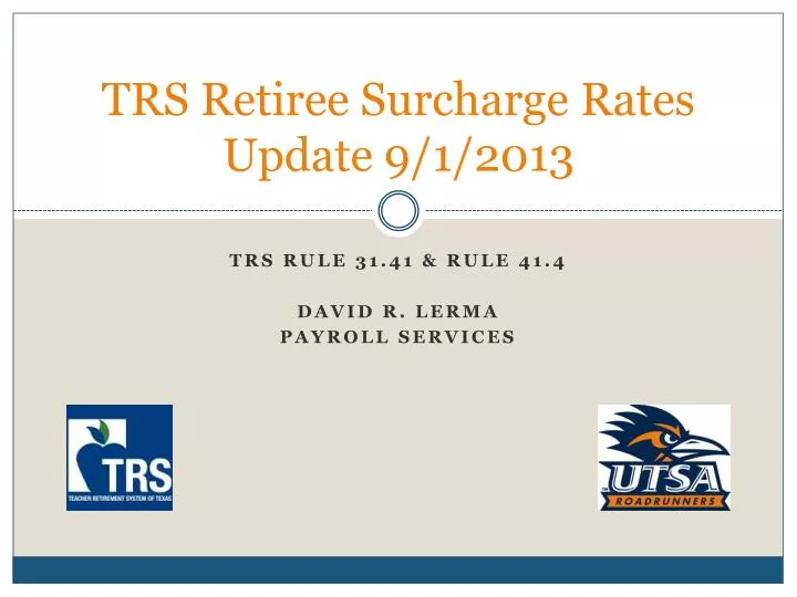 trs retiree surcharge rates update 9 1 2013