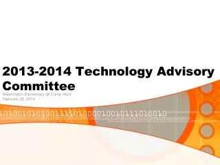 2013-2014 Technology Advisory Committee