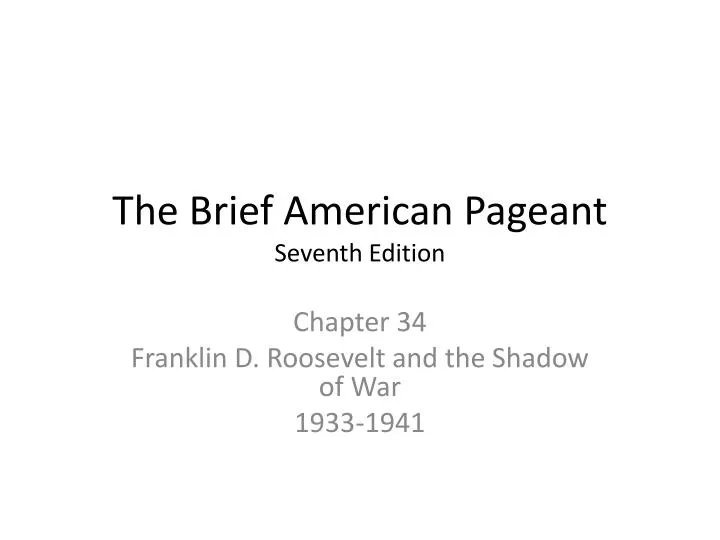 the brief american pageant seventh edition