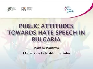 Public attitudes towards hate speech in Bulgaria