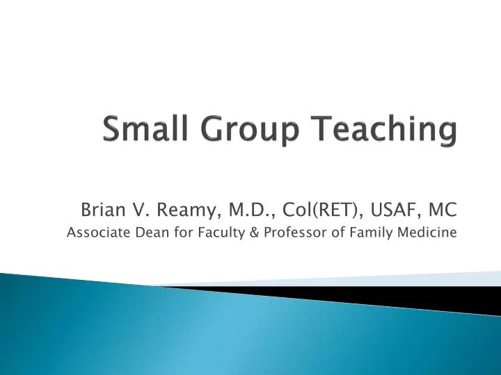 small group teaching