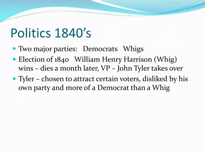 politics 1840 s
