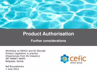 Product Authorisation