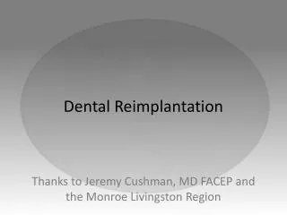 Dental Reimplantation