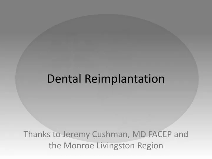 dental reimplantation