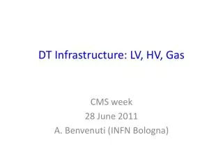 DT Infrastructure: LV, HV, Gas