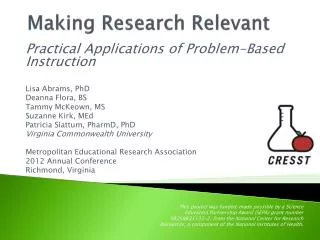 Making Research Relevant