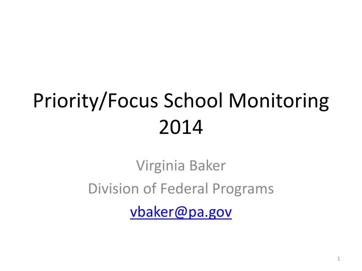 priority focus school monitoring 2014