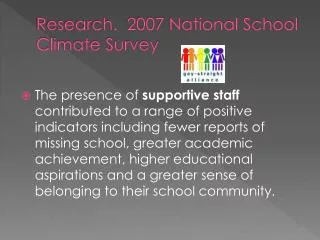 Research. 2007 National School Climate Survey