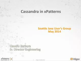 Cassandra in xPatterns