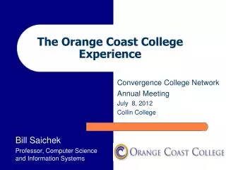 The Orange Coast College Experience