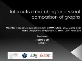 Interactive matching and visual comparison of graphs