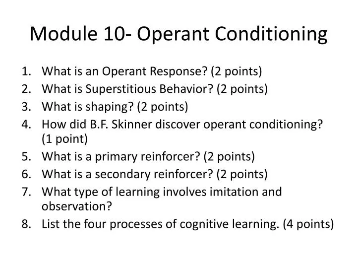 module 10 operant conditioning