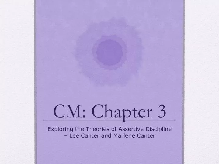 cm chapter 3