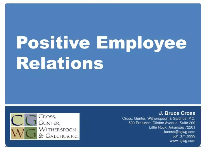 positive employee relations