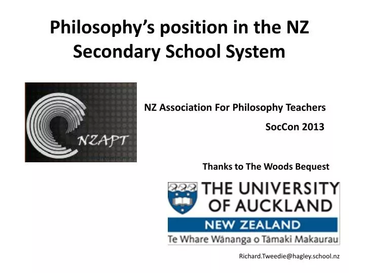 philosophy s position in the nz secondary school system