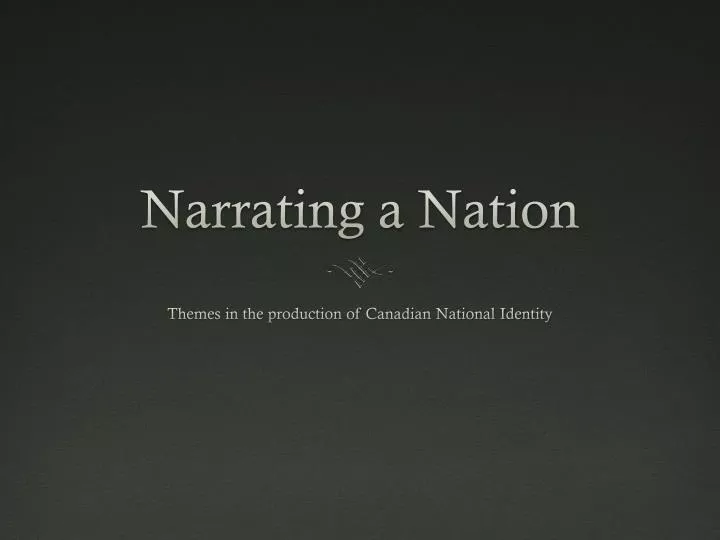 narrating a nation