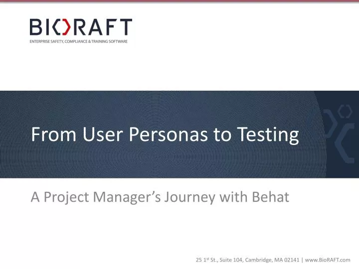 from user personas to testing