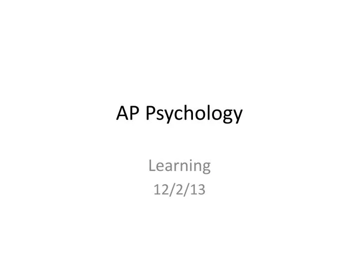 ap psychology