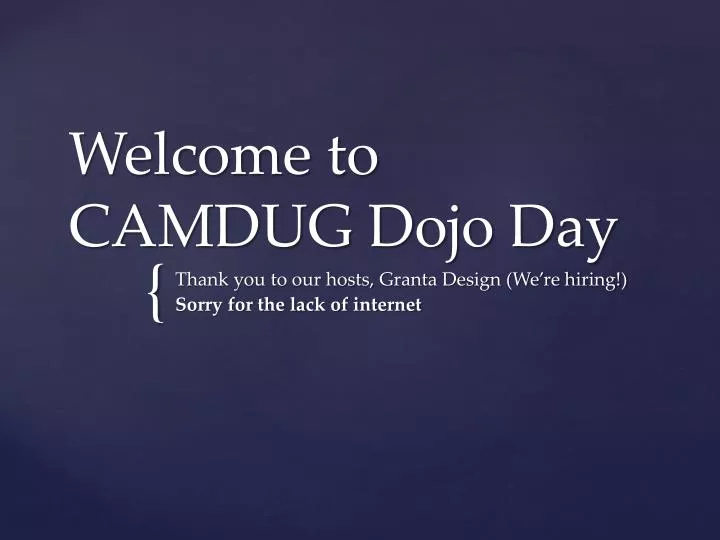 welcome to camdug dojo day