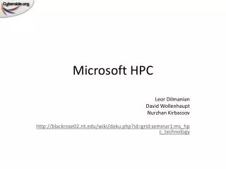 Microsoft HPC