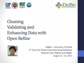 Cleaning Validating and Enhancing Data with Open Refine