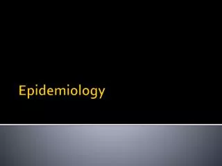 Epidemiology