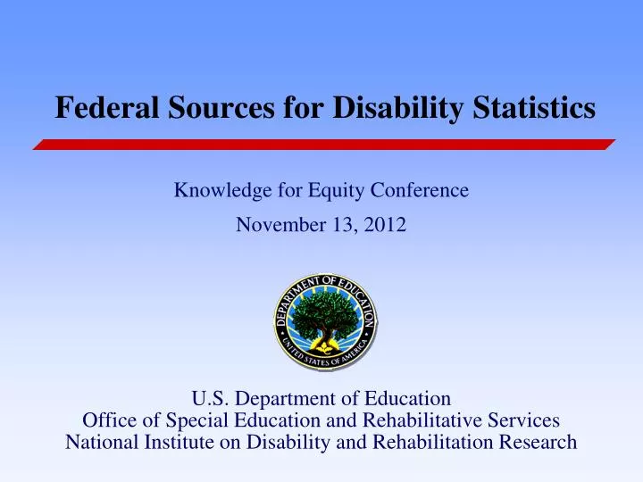 federal sources for disability statistics