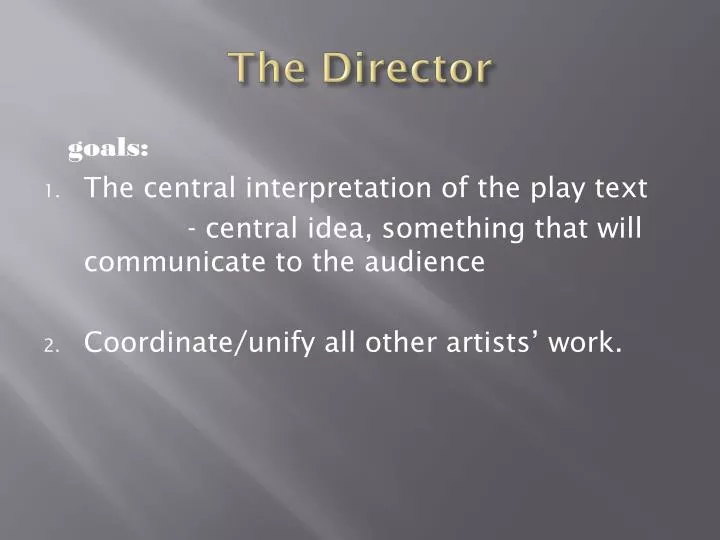 the director