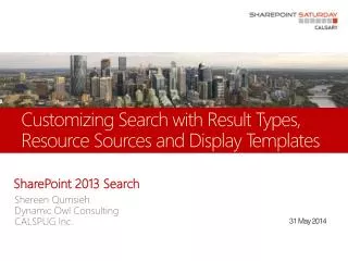 Customizing Search with Result Types, Resource Sources and Display Templates