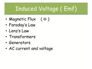 Induced Voltage ( Emf)