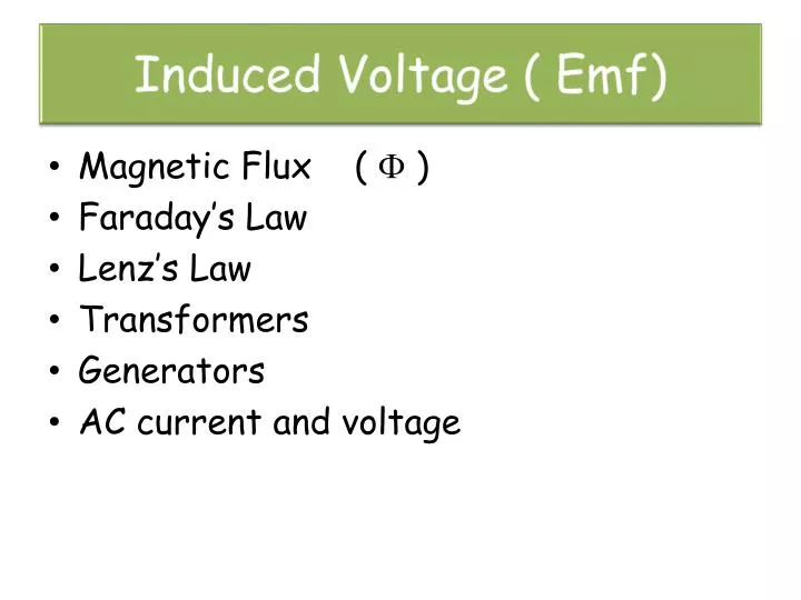 induced voltage emf
