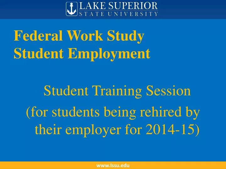 federal work study student employment