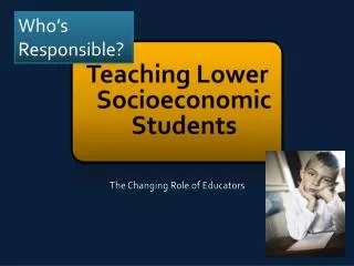 Teaching Lower Socioeconomic Students