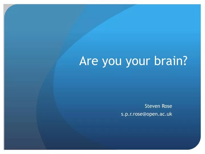 are you your brain