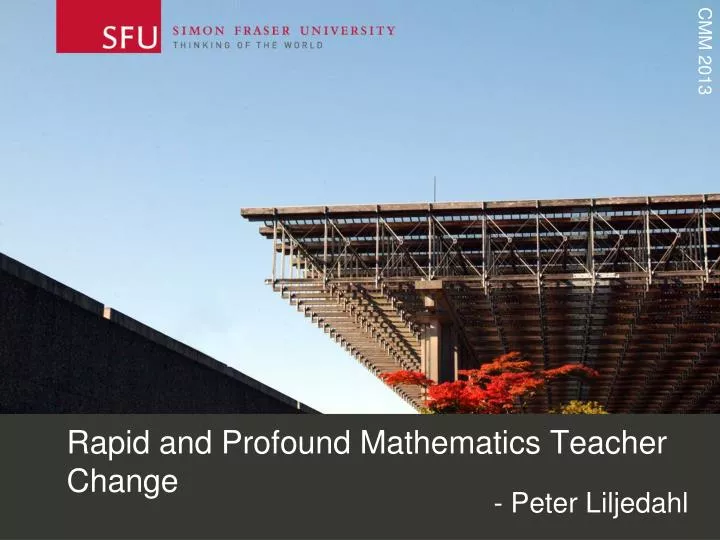 rapid and profound mathematics teacher change