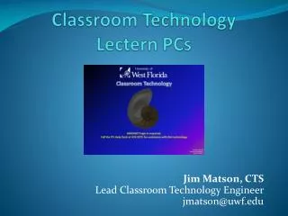 Classroom Technology Lectern PCs