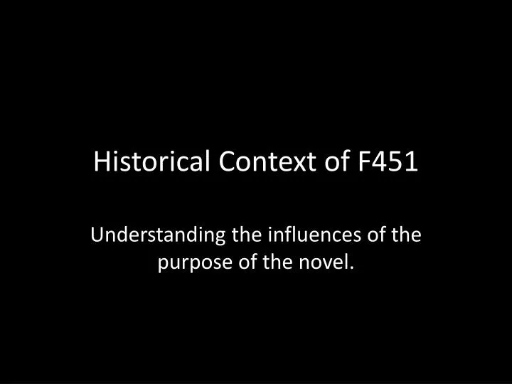 historical context of f451
