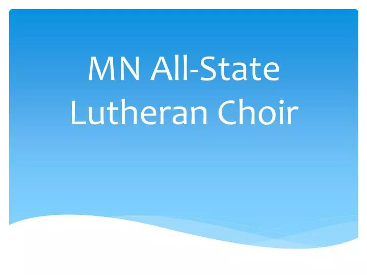 mn all state lutheran choir