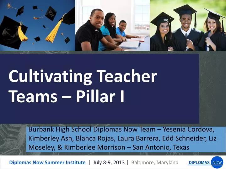 cultivating teacher teams pillar i