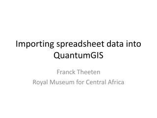 Importing spreadsheet data into QuantumGIS